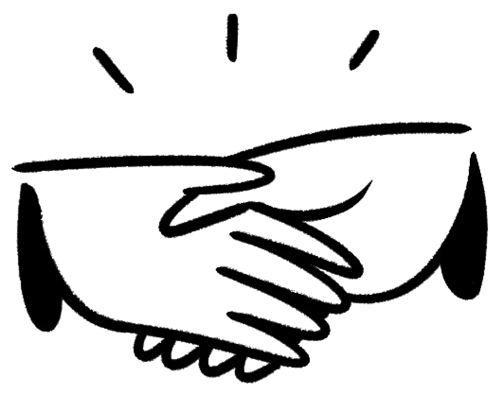 An illustration of a handshake